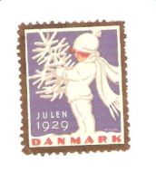 1929, julemerke fra Danmark. Ustempla