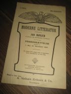 Katalog over MODERNE LITTERATUR fra A. Holbæk Eriksen & Co, Trondhjem. 1907.