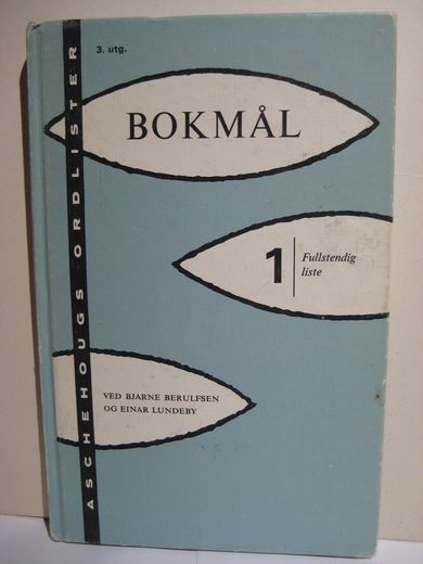 BERULFSEN: ASCHEOUGS ORDLISTER. BOKMÅL. 1967.