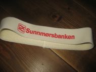 Reklame panneband fra Sunnmørsbanken, som er avvikla for mange år sidan. 