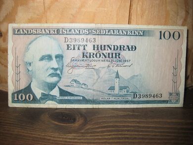 EITT HUNDRAD KRONUR, 1957, D3989463.