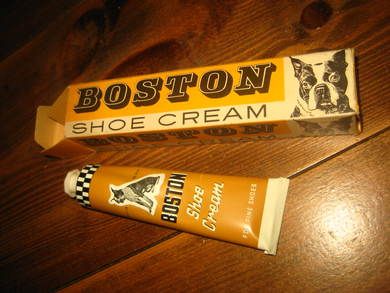 Eske med ubrukt innhold, BOSTON SHOE CREAM, NUTRIA, 60 tallet