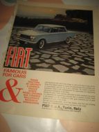 Reklameark fra 1962, ca 22*35 cm stort. FIAT.