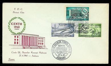 1961, 27.4,                               FDC fra Tyrkia.