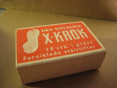 Eske med ubrukt innhold, X-KROK Nr 1, fra Kepro, Larvik, 70 tallet.