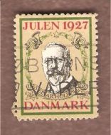 1927, julemerke fra Danmark, brukt