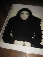 Foliert bilde av Michael Jackson, A4 format. Svart kvitt.. 