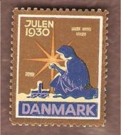 1930, julemerke fra Danmark, ustempla