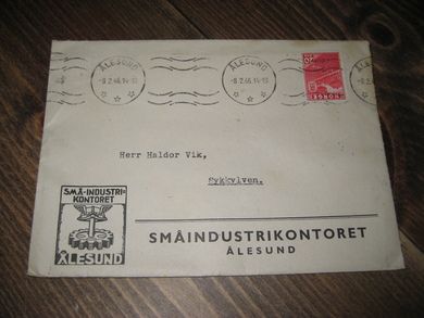 ÅLESUND, 8.2.46. SMÅINDUSTRIKONTORET, ÅLESUND.