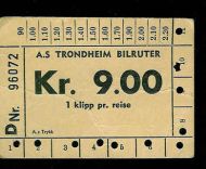 96072. Klippekort fra Trondheim Bilruter