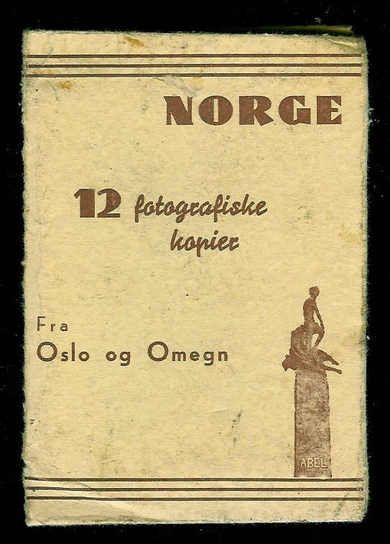 NORGE 12 fotografiske kopier fra Oslo og Omegn fra Abels Kunstforlag på 60 tallet