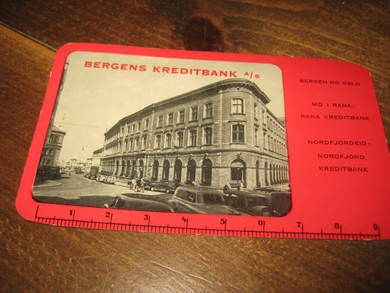 Reklame fra BERGENS KREDITBANK, 1962,