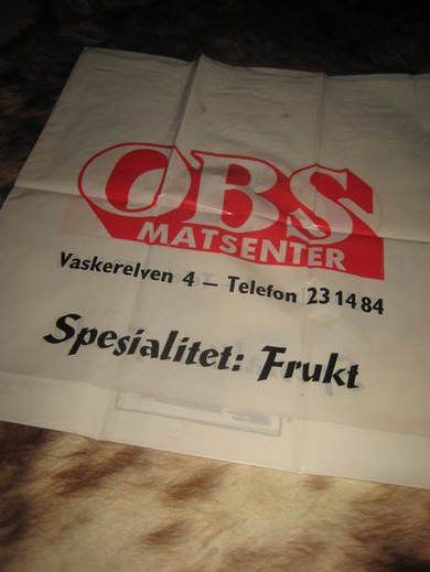 OBS MATSENTER, VASKERELVEN 4, Tlf 231484. 80 tallet.