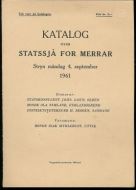 Katalog over Statssjå for merrar 1961