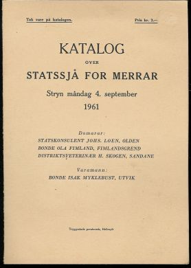 Katalog over Statssjå for merrar  1961