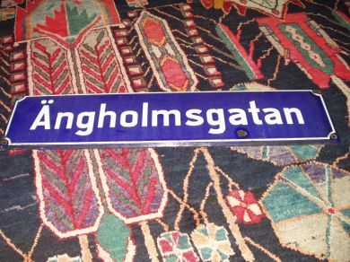 Emaljeskilt Angholmsgatan