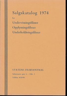 Salskatalog 1974, Statens Filmsentral