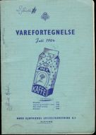 Varefortegnelse juli 1964