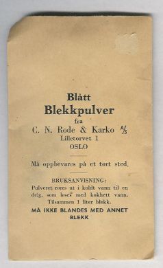 Blått blekkpulver